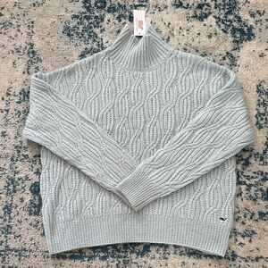 Vineyard Vines Women's Cowl Neck Sweater - Light Blue NWT